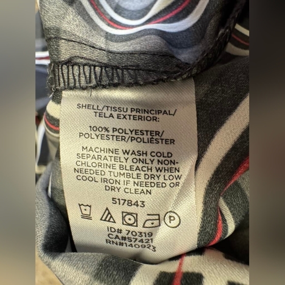 Loft Dress EUC Mini Plaid Black/White/Red 3/4 Sleeve Size Small - Picture 8 of 8